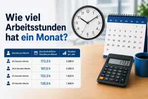 Wie viel Arbeitsstunden hat ein Monat? Rechner und Übersicht der monatlichen Arbeitszeit in Deutschland